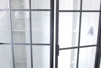 DIY Industrial Style Factory Window Shower Door