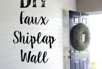 Affordable DIY Faux Shiplap Accent Wall