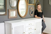 Chic Transformation of a Footed Grasscloth Buffet