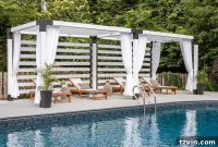 DIY Opulent Poolside Retreat: Cabana Pergola Construction Guide