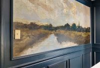 Dining Room’s Artistic Canvas: Vintage Mural Wallpaper