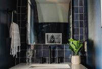 Sleek Compact Powder Room for the Modern Gentleman