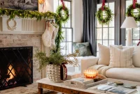 Modern Colonial Christmas Home Showcase 2024