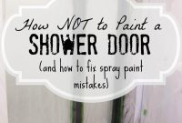 Spray Paint Redemption For Your Shower Door