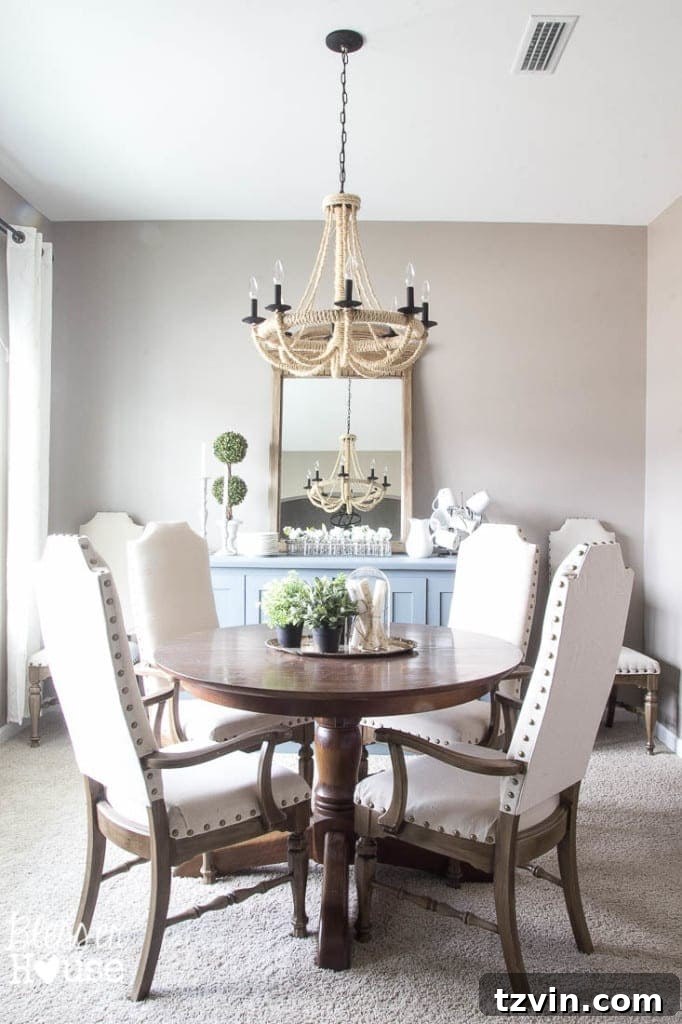 Media Console Transformed into a Stylish Buffet 6 Blue Dining Room Buffet Table Reveal | Bless'er House