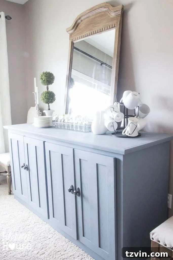 Media Console Transformed into a Stylish Buffet 7 Dining Room Decor with New Buffet Table | Bless'er House