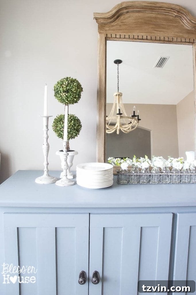 Media Console Transformed into a Stylish Buffet 10 Buffet Table Ready for Entertaining and Desserts | Bless'er House
