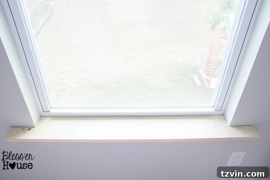 how to make a window sill using a basic piece of lumber