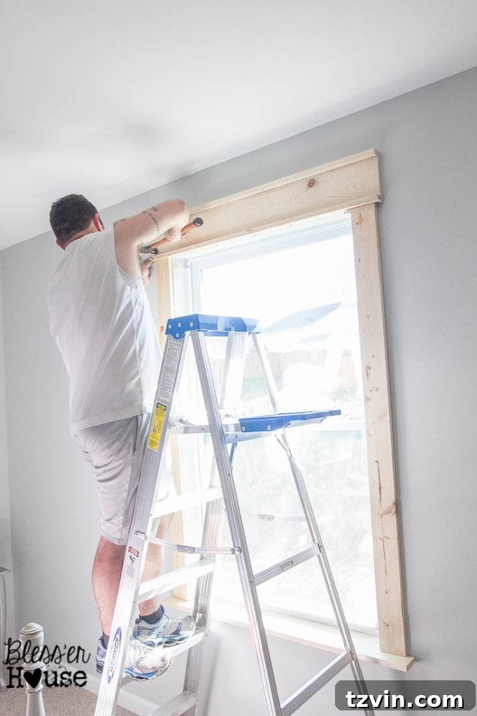 making a header for interior window casing without miter cuts