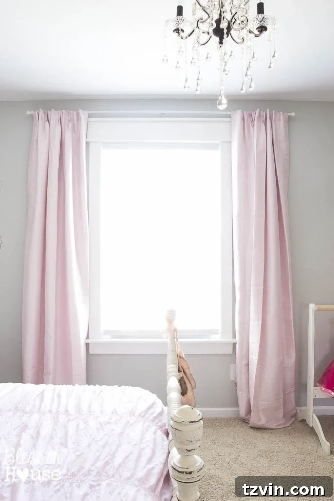 Upcycled Shelf Canopy Crown Project 10 Window Transformation with DIY Molding and Curtains - Enhancing bedroom space.