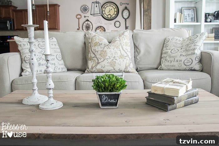 Reclaimed Barnwood Coffee Table 11 Side view of the transformed Barn Wood Coffee Table