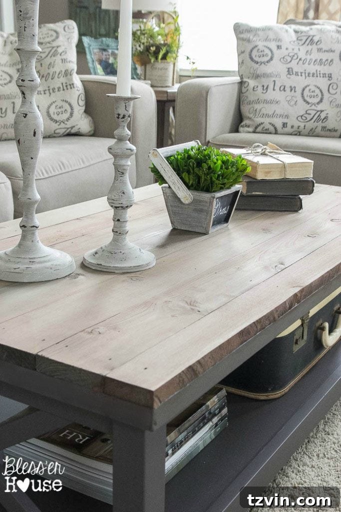 Reclaimed Barnwood Coffee Table 6 Upcycled Coffee Table with Barn Wood Top - Ready for its new home