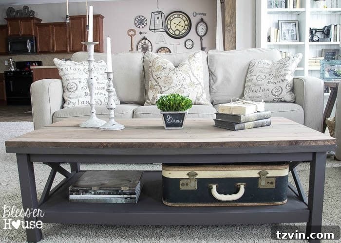 Reclaimed Barnwood Coffee Table 7 Before and After: Coffee Table Top with Wood Planks