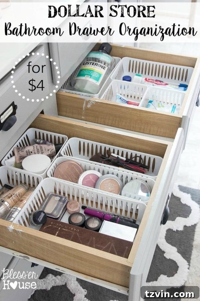 Dollar Store Bathroom Drawer Hacks 2 Dollar Store Bathroom Drawer Organization: Smart and Affordable Solutions