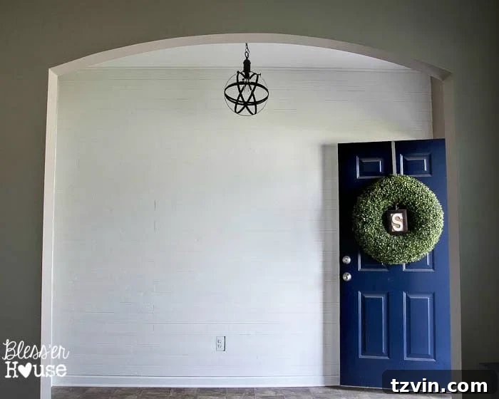 DIY Faux Shiplap Wall | Bless'er House