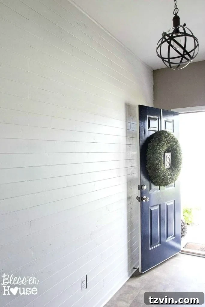 DIY Faux Shiplap Wall | Bless'er House