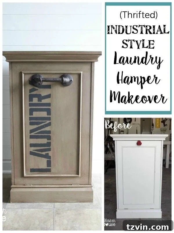 Industrial Hamper Reimagined 2 Industrial Style Laundry Hamper Makeover | Bless'er House