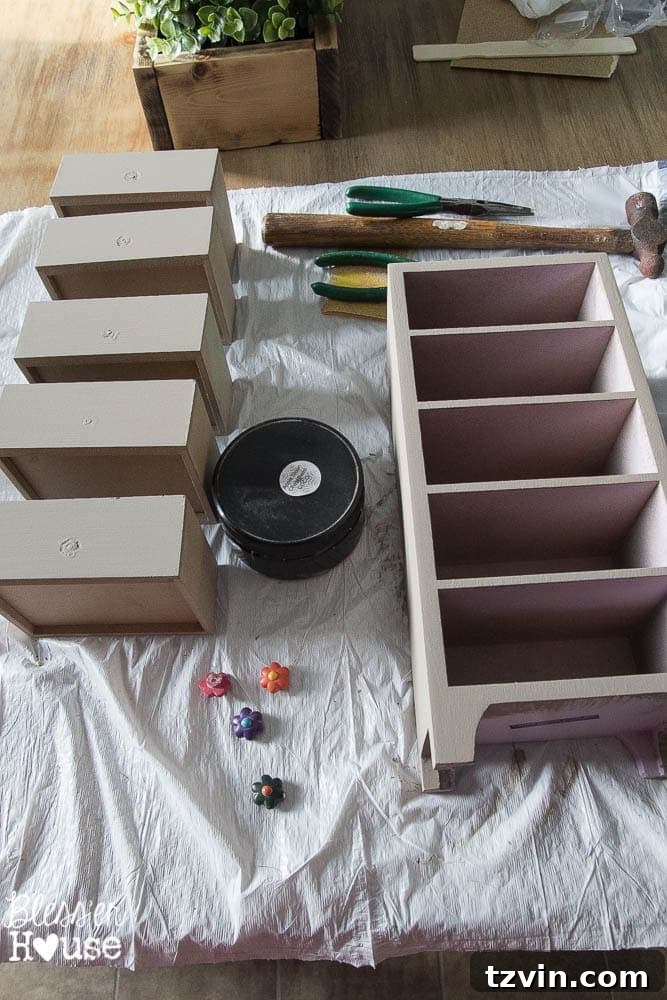 Industrial Office Supply Organizer From an Old Jewelry Box | Bless'er House