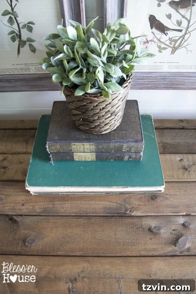 Foyer Transformation: Console Table Refresh 8 Wood Tabletop Detail