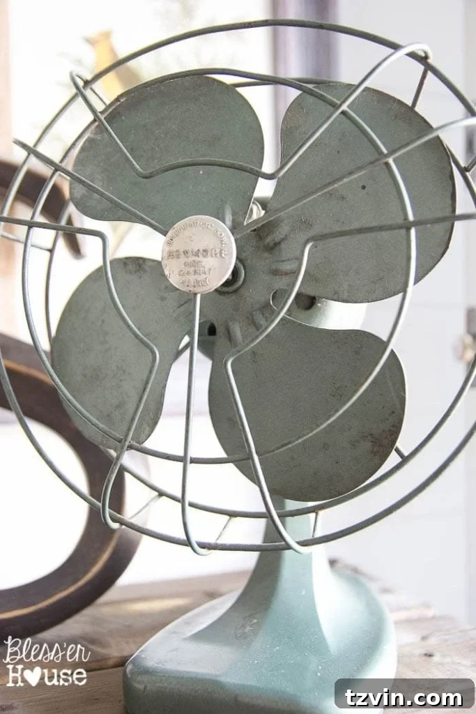 Foyer Transformation: Console Table Refresh 10 Vintage Desk Fan