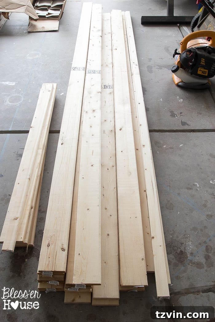 Pine furring strips