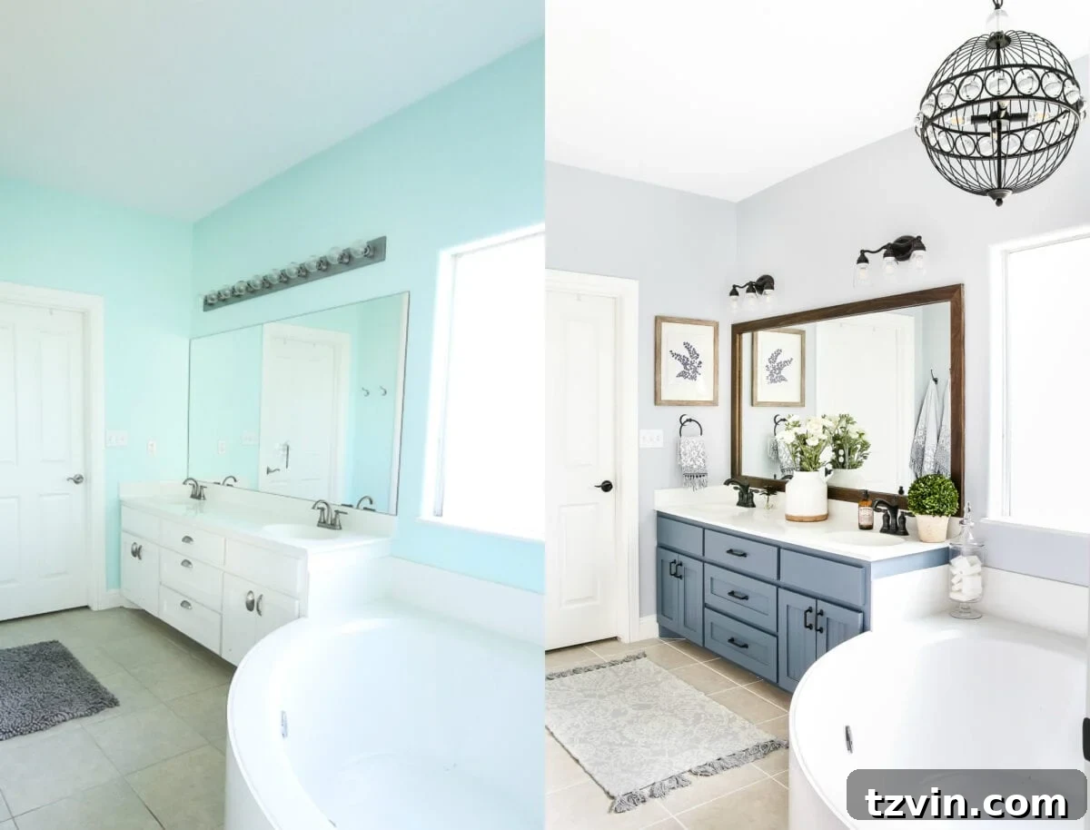 Revamp Your Bathroom Fixtures with Spray Paint 19 budget-friendly bathroom makeover with spray painted bathroom fixtures