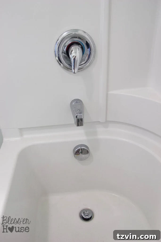 Revamp Your Bathroom Fixtures with Spray Paint 3 chrome faucet before spray painting