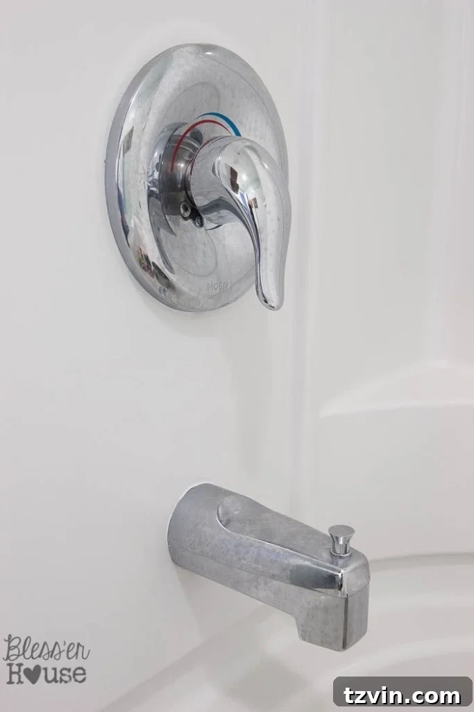Revamp Your Bathroom Fixtures with Spray Paint 4 chrome bathroom fixtures before spray painting
