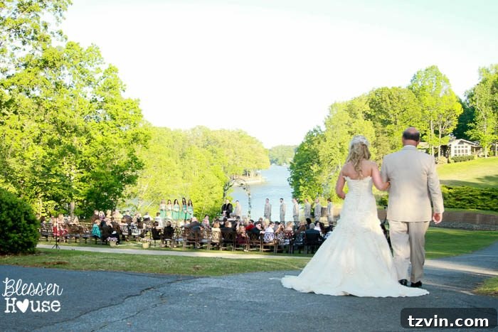 Lakeside Love Story: From Then to Forever 26 Bride and dad