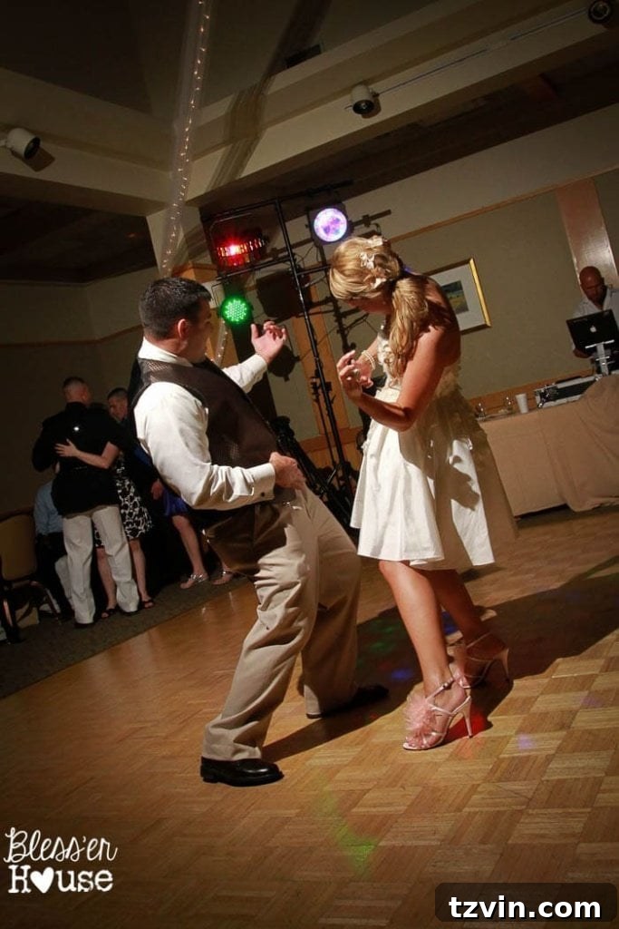 Lakeside Love Story: From Then to Forever 49 Bride and groom dancing