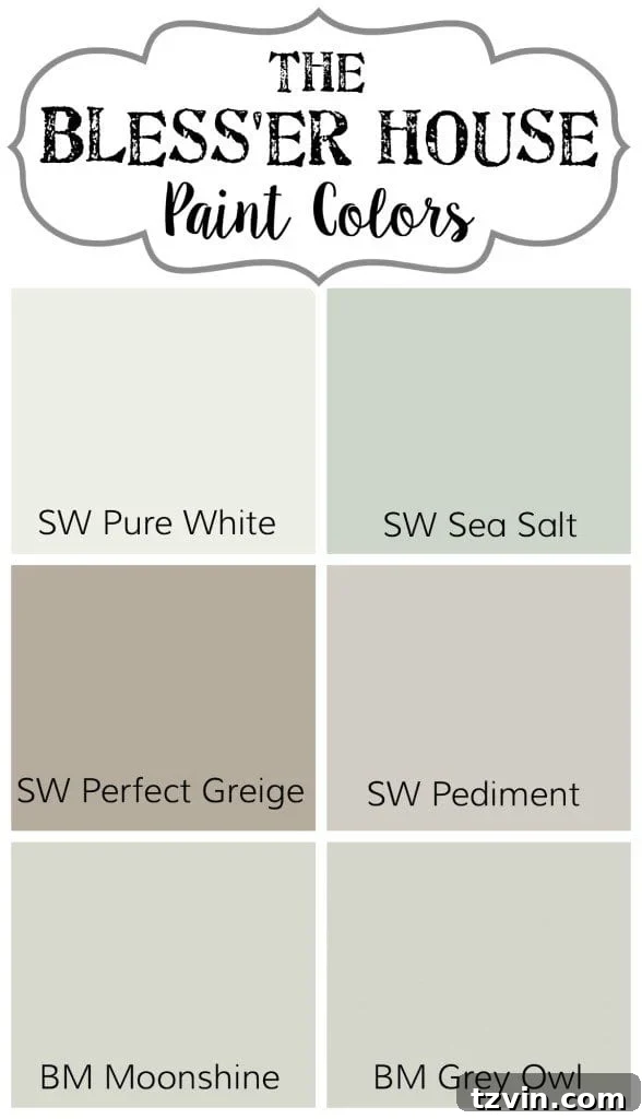 Unlock Designer Paint Colors for Less 14 Infographic of Blesser House paint colors