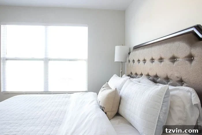 Unlock Designer Paint Colors for Less 8 Master bedroom with Benjamin Moore Moonshine paint