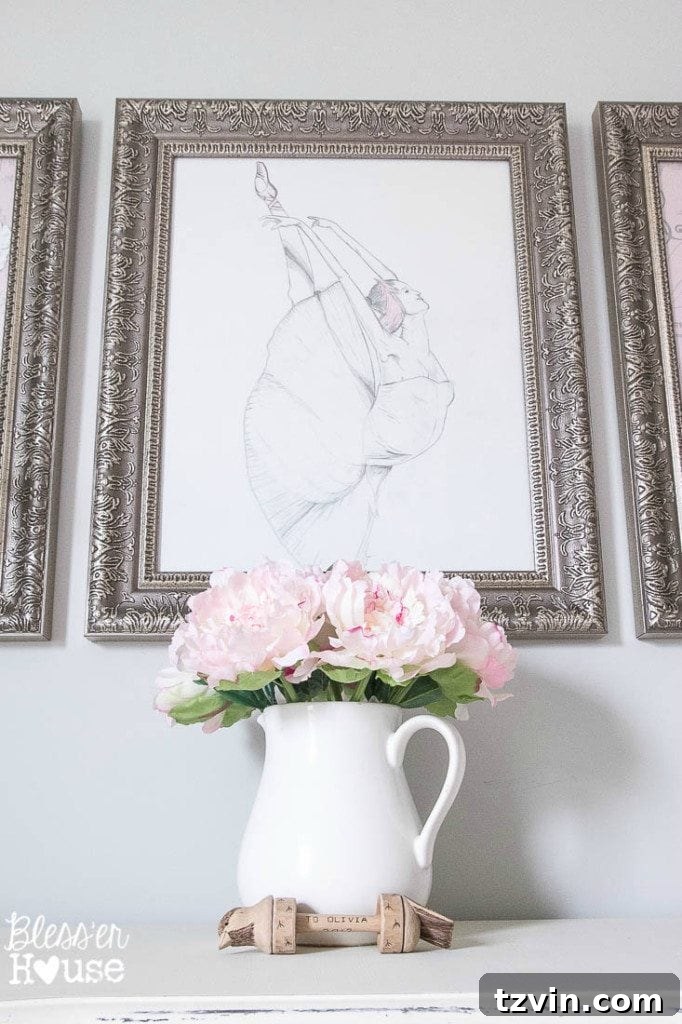 Creating Faux Ironstone from Thrift Store Treasures 10 Faux ironstone pitcher in a little girl's room