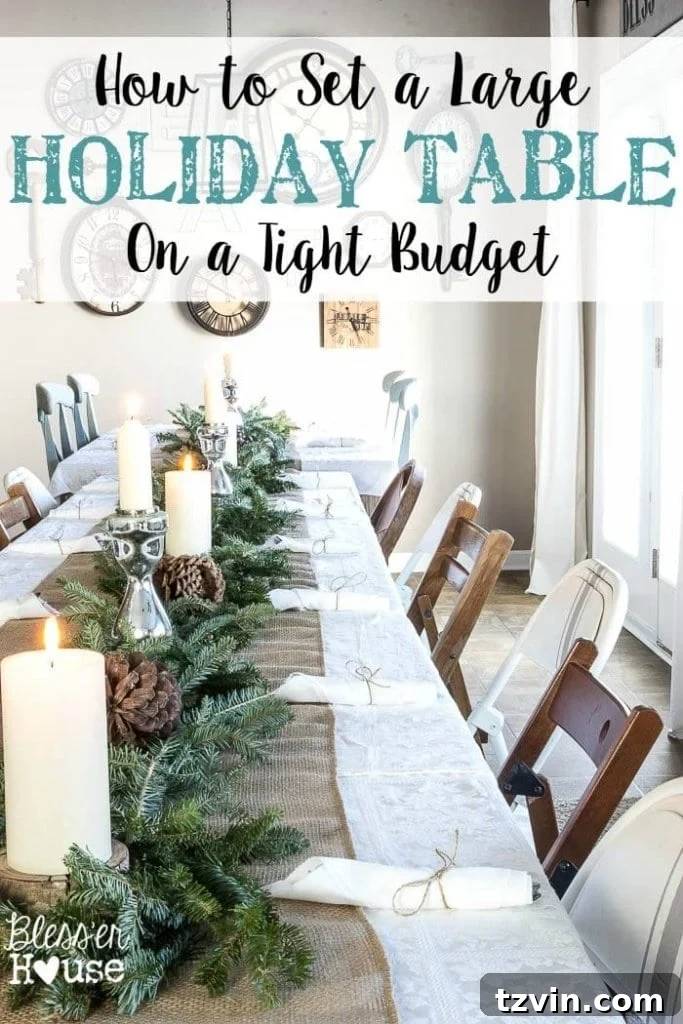 Budget-friendly holiday table decor for large family gatherings