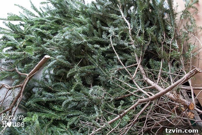 Affordable holiday table setting with natural elements