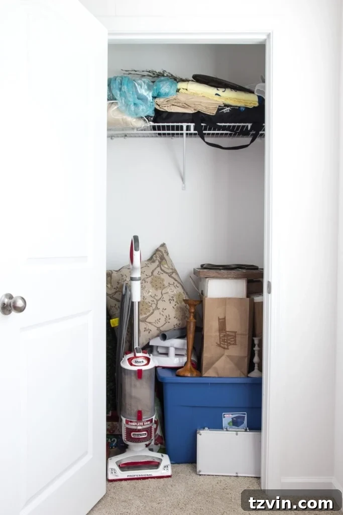 Craft Closet Chaos to Creative Order 2 Before: How to Organize a Craft Closet Like a Rockstar | blesserhouse.com