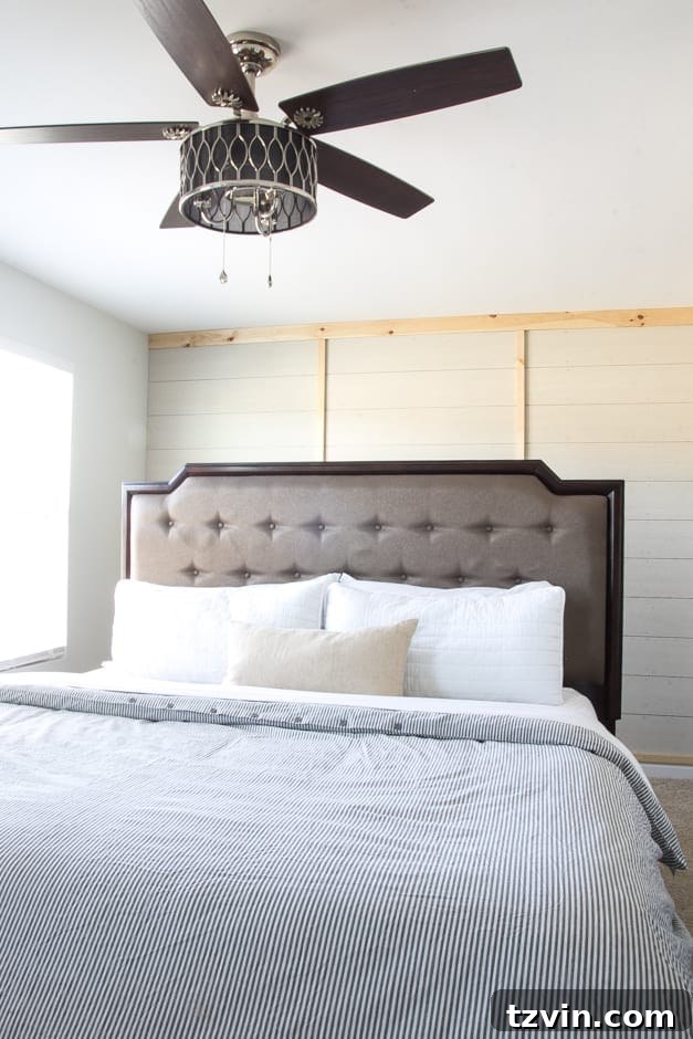 Preparing the DIY accent wall for painting