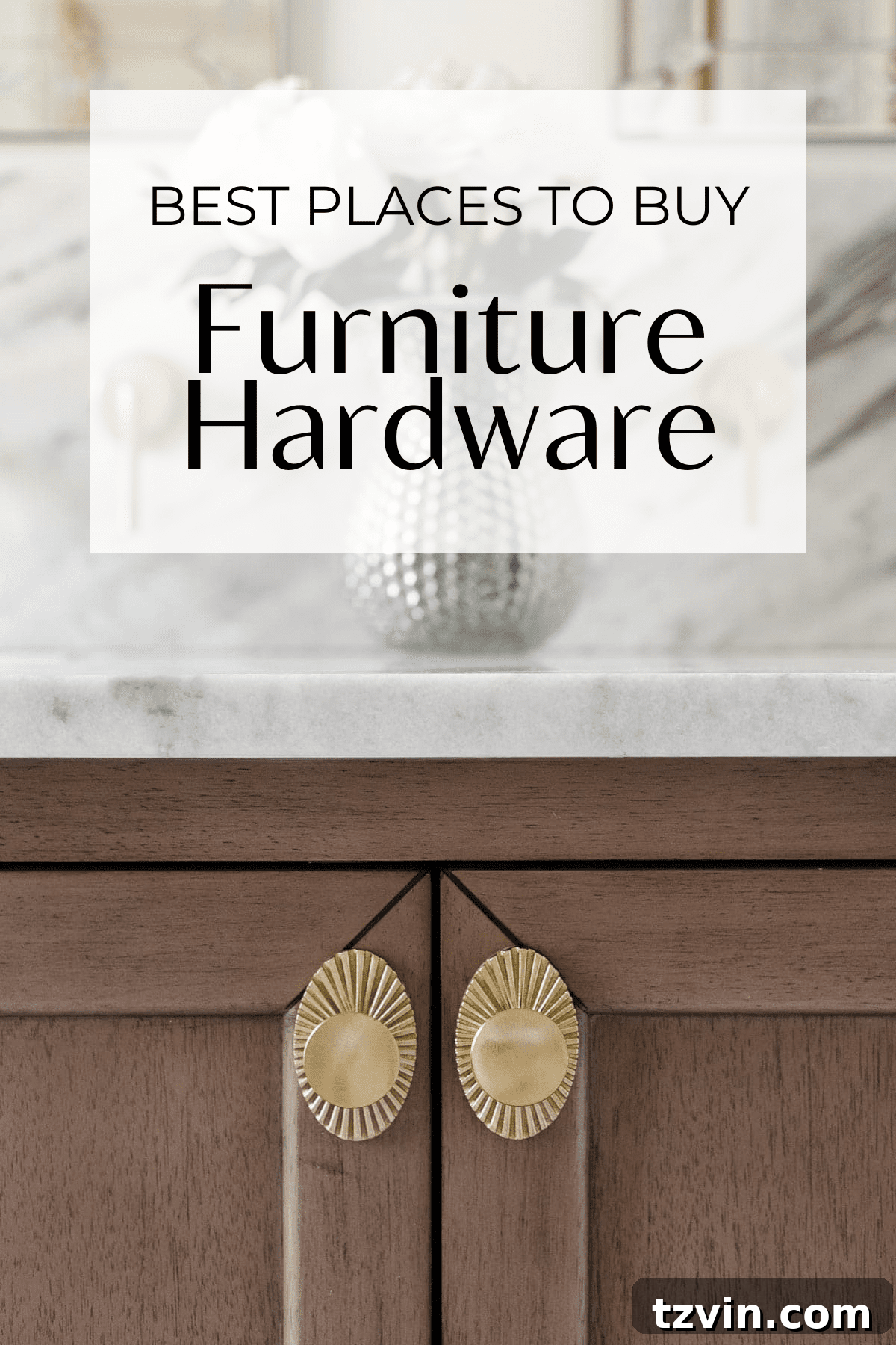 Find Your Perfect Furniture and Cabinet Hardware 2 furniture hardware knobs on a bathroom vanity - best places to buy furniture hardware graphic