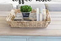 Unlock Vintage Style: DIY Faux Plank Card Catalog Coffee Table