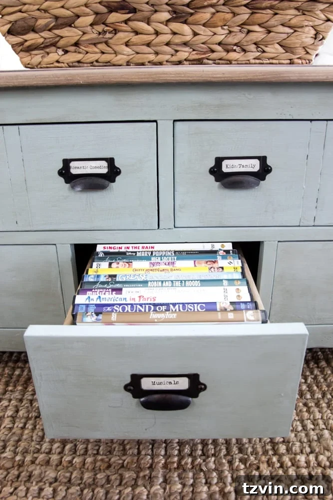 Unlock Vintage Style: DIY Faux Plank Card Catalog Coffee Table 20 DIY Faux Planked Card Catalog Coffee Table | blesserhouse.com