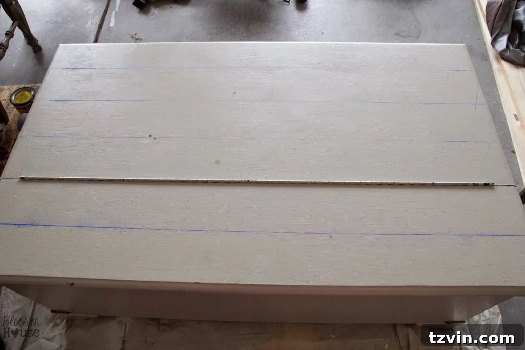Unlock Vintage Style: DIY Faux Plank Card Catalog Coffee Table 7 DIY Faux Planked Card Catalog Coffee Table | blesserhouse.com