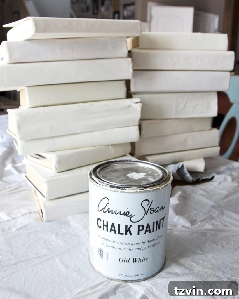 Painting Book Covers with Chalk Paint DIY | blesserhouse.com