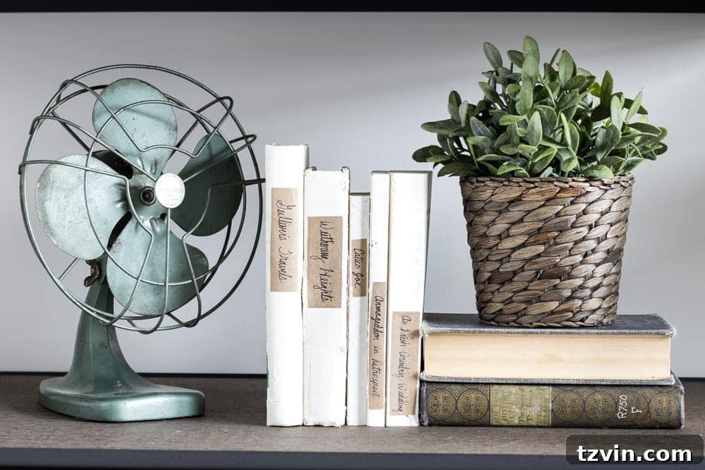 Restoration Hardware Inspired Book Decor for Home Office | blesserhouse.com