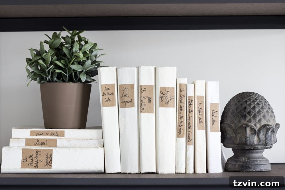Custom Painted Bookshelf Styling | blesserhouse.com