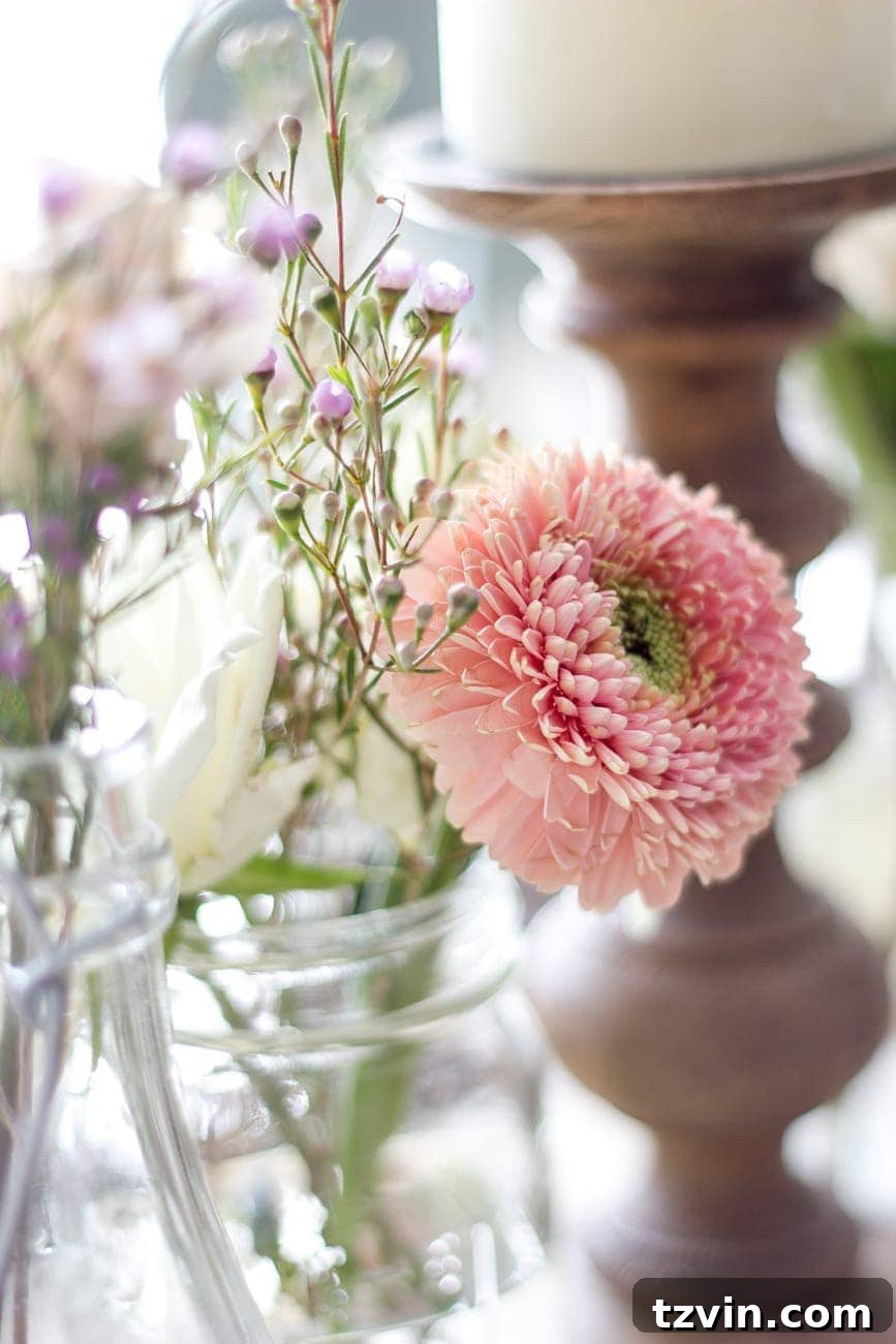 Blossoming Easter Brunch Table 16 Inviting Easter table with various rustic elements