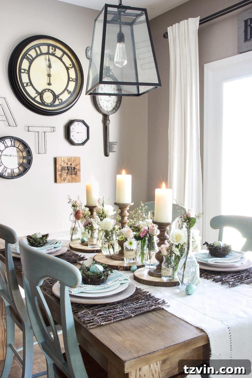 Blossoming Easter Brunch Table 3 Elegant Easter Brunch Table Setting with natural accents