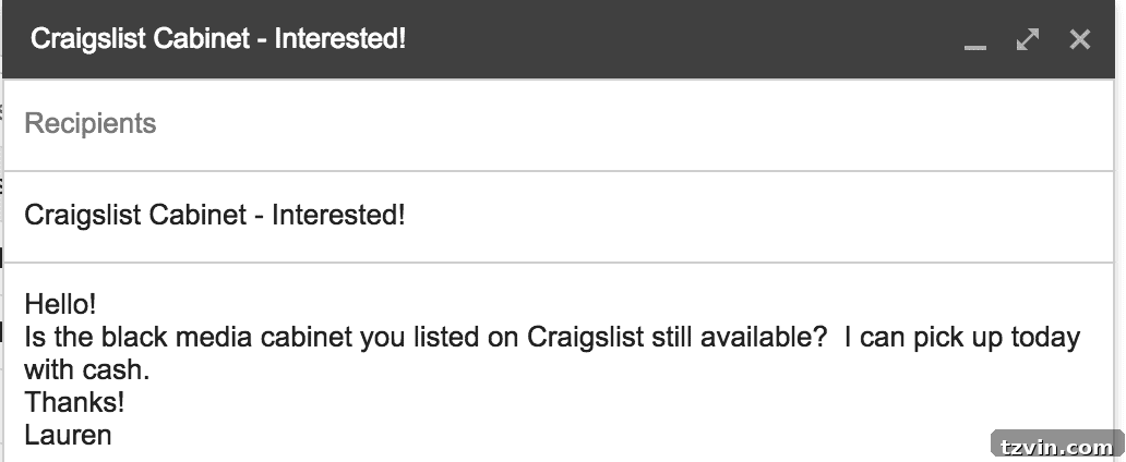 Craigslist Tip: Be Positive with Sellers