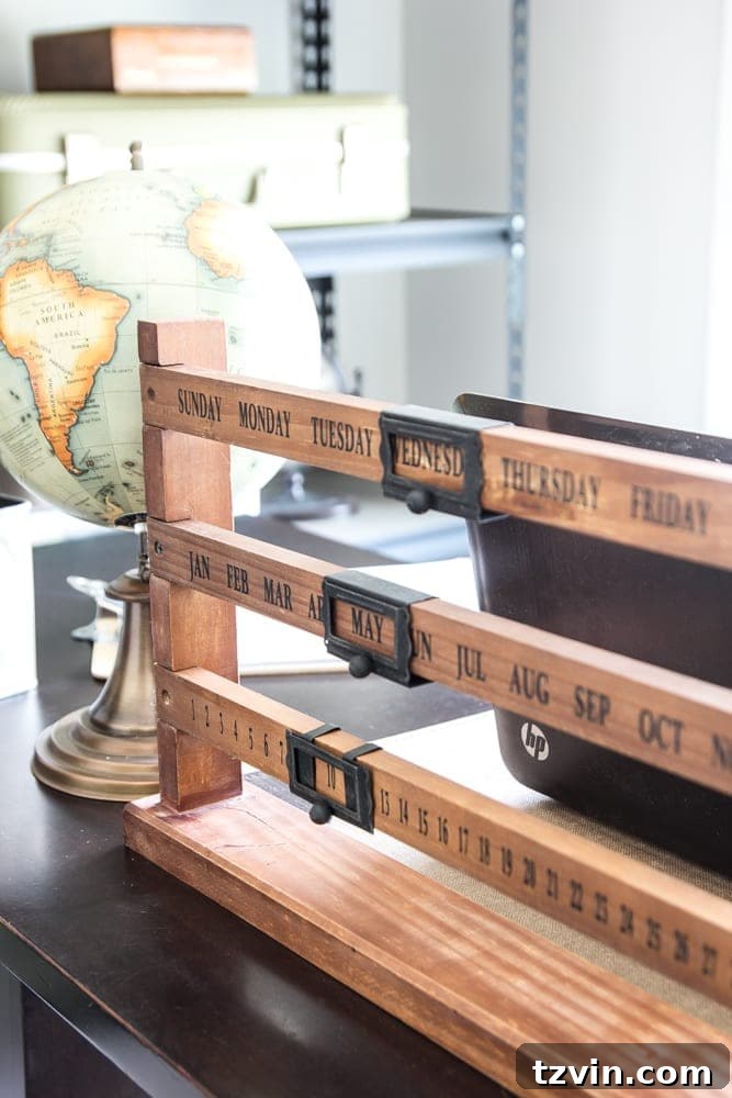 Detailed View of Industrial Military Office Decor | blesserhouse.com - Thoughtful styling and personal touches in a masculine office.