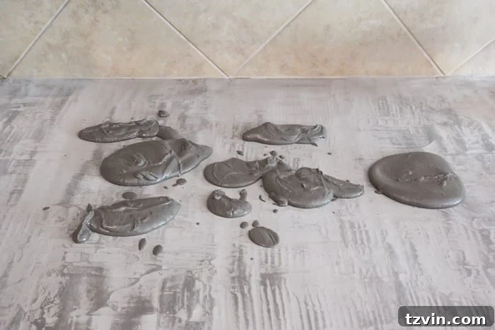 Transform Your Kitchen: DIY Concrete Countertops Over Laminate 11 DIY Feather Finish Concrete Countertops and How to Avoid a Huge Mistake | blesserhouse.com - A thorough step-by-step tutorial with useful tips and advice on what not to do.
