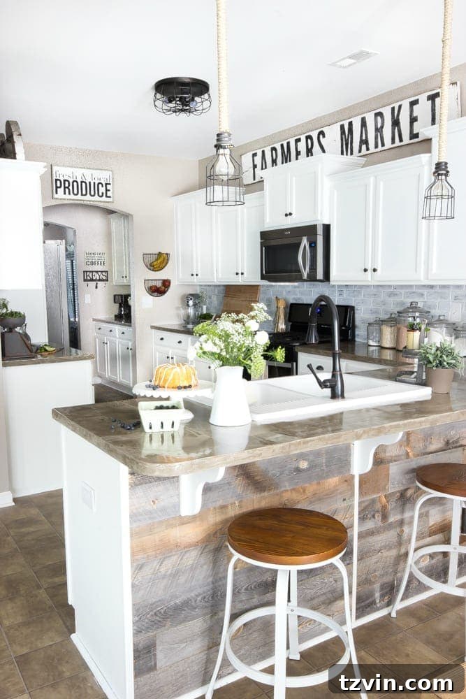 Unveiling Our Modern Farmhouse Kitchen Remodel 15 Modern Farmhouse Kitchen Makeover Reveal | blesserhouse.com - So many budget-friendly DIY projects packed into one kitchen!